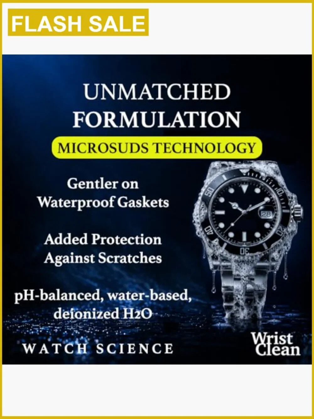Watch Cleaning Kit with Microsuds Tech, 50ml Foam + 4oz Refill